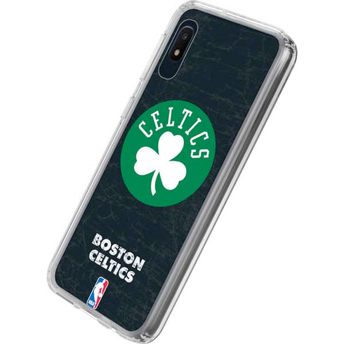 NBA Boston Celtics Black Secondary Logo Galaxy A10e Clear Case