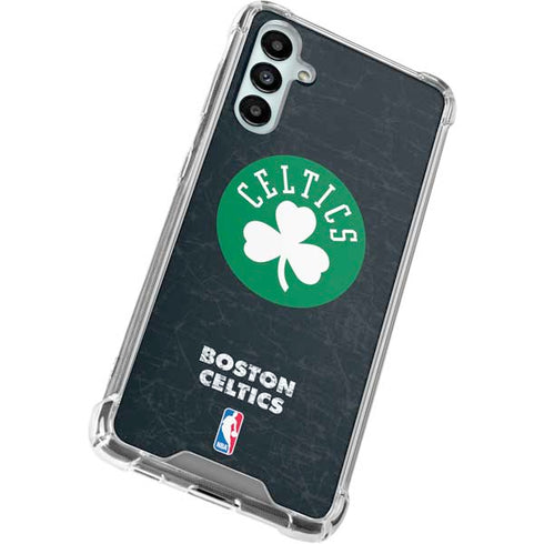 NBA Boston Celtics Black Secondary Logo Galaxy A14 5G Clear Case