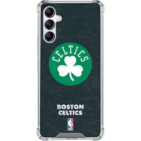 NBA Boston Celtics Black Secondary Logo Galaxy A15 5G Clear Case