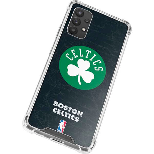 NBA Boston Celtics Black Secondary Logo Galaxy A32 5G Clear Case