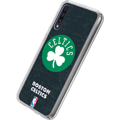 NBA Boston Celtics Black Secondary Logo Galaxy A50 Clear Case