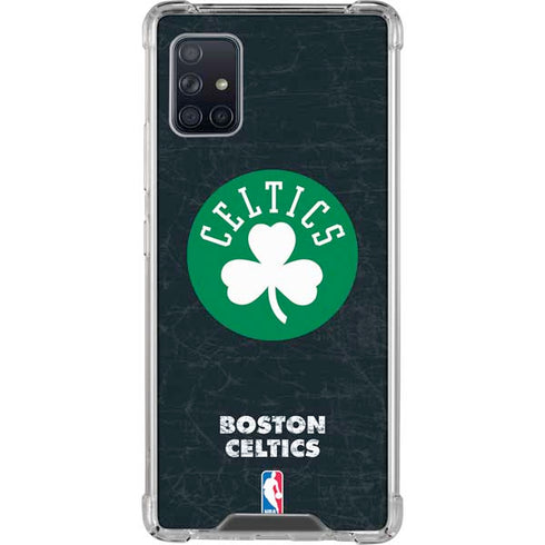 NBA Boston Celtics Black Secondary Logo Galaxy A51 5G Clear Case