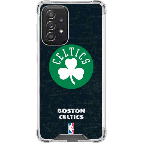 NBA Boston Celtics Black Secondary Logo Galaxy A52 5G Clear Case