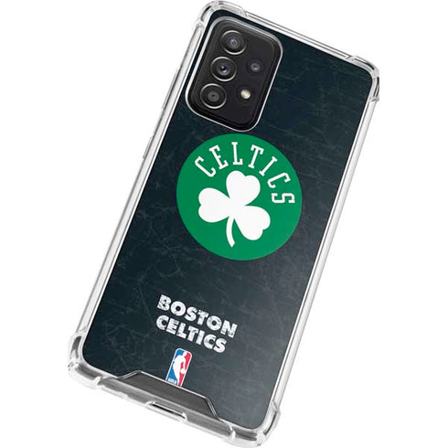 NBA Boston Celtics Black Secondary Logo Galaxy A52 5G Clear Case