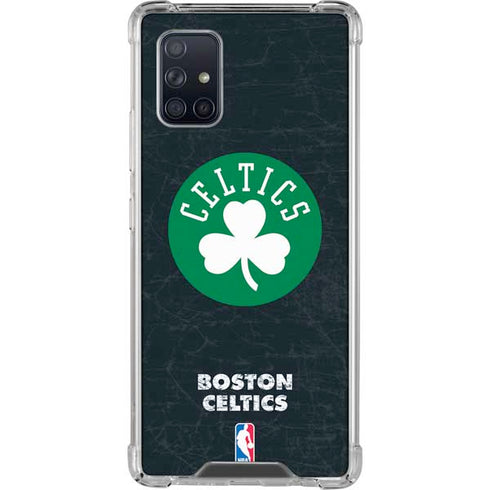 NBA Boston Celtics Black Secondary Logo Galaxy A71 5G Clear Case