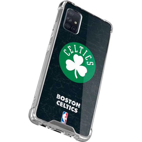 NBA Boston Celtics Black Secondary Logo Galaxy A71 5G Clear Case