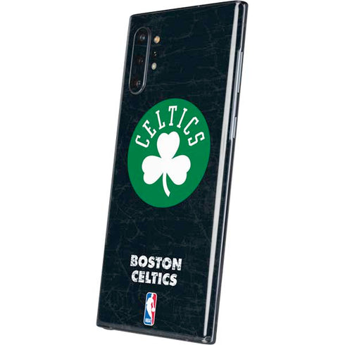 NBA Boston Celtics Black Secondary Logo Galaxy Note 10 Plus Skin