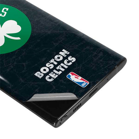 NBA Boston Celtics Black Secondary Logo Galaxy Note 10 Plus Skin
