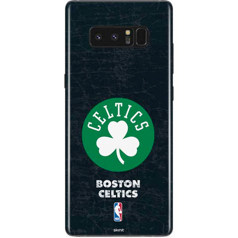 NBA Boston Celtics Black Secondary Logo Galaxy Note 8 Skin
