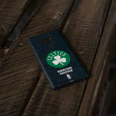NBA Boston Celtics Black Secondary Logo Galaxy Note 9 Skin