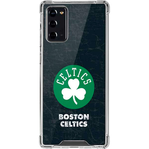 NBA Boston Celtics Black Secondary Logo Galaxy Note20 5G Clear Case