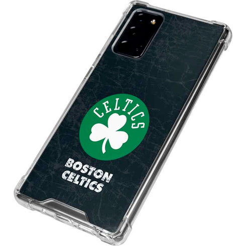 NBA Boston Celtics Black Secondary Logo Galaxy Note20 5G Clear Case
