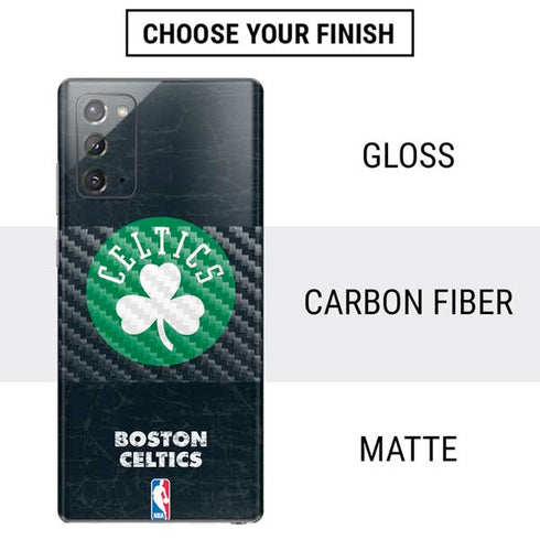 NBA Boston Celtics Black Secondary Logo Galaxy Note20 5G Skin