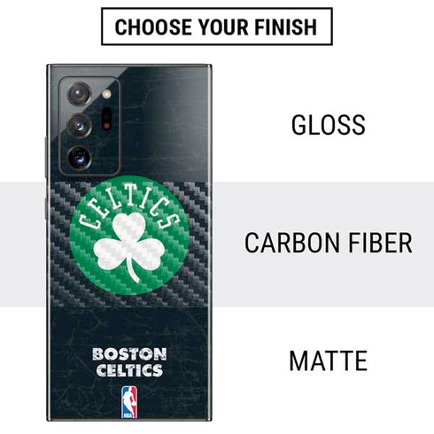 NBA Boston Celtics Black Secondary Logo Galaxy Note20 Ultra 5G Skin
