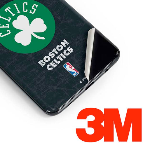 NBA Boston Celtics Black Secondary Logo Galaxy S10 Skin