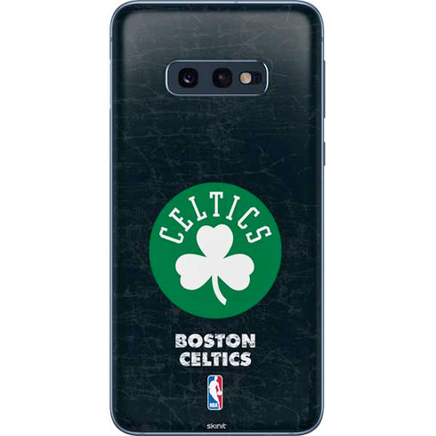 NBA Boston Celtics Black Secondary Logo Galaxy S10e Skin