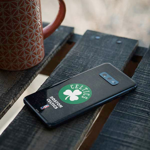 NBA Boston Celtics Black Secondary Logo Galaxy S10e Skin