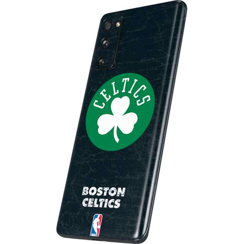 NBA Boston Celtics Black Secondary Logo Galaxy S20 Fan Edition Skin