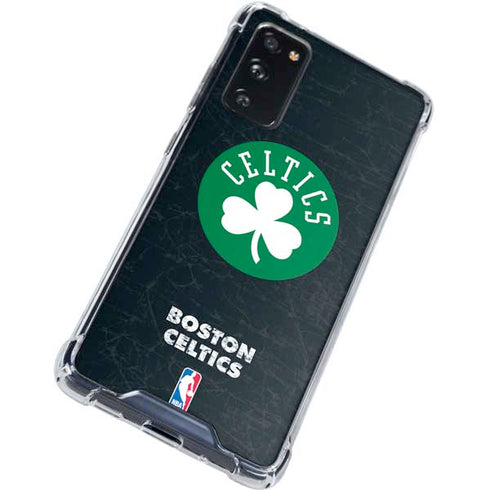 NBA Boston Celtics Black Secondary Logo Galaxy S20 FE Clear Case