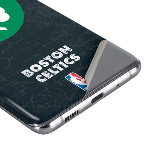 NBA Boston Celtics Black Secondary Logo Galaxy S20 Plus Skin