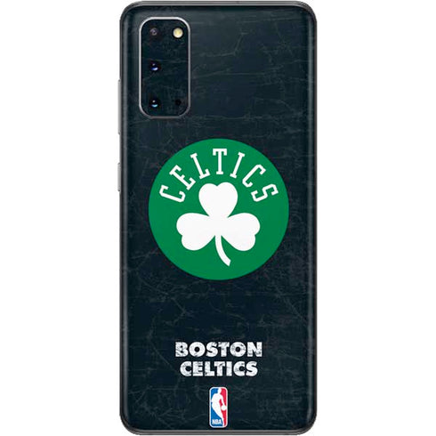NBA Boston Celtics Black Secondary Logo Galaxy S20 Skin