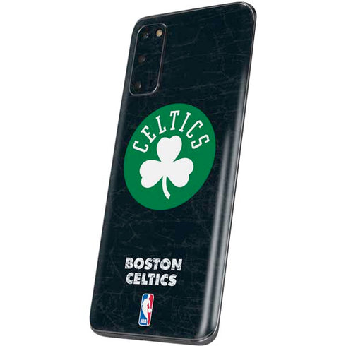 NBA Boston Celtics Black Secondary Logo Galaxy S20 Skin