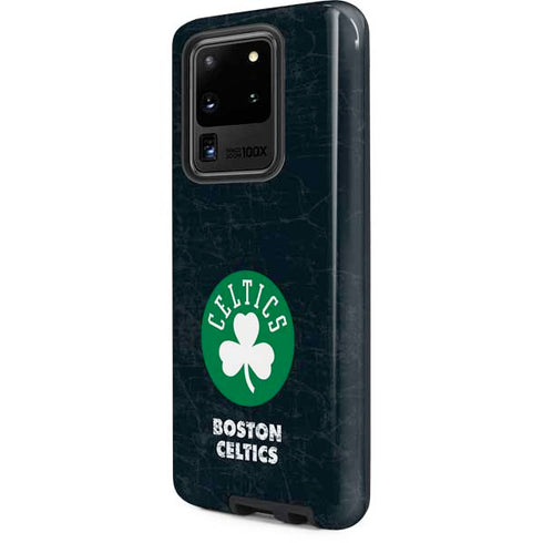 NBA Boston Celtics Black Secondary Logo Galaxy S20 Ultra 5G Pro Case
