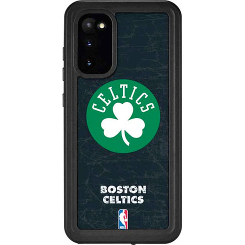 NBA Boston Celtics Black Secondary Logo Galaxy S20 Waterproof Case