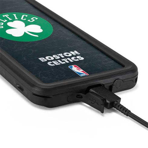 NBA Boston Celtics Black Secondary Logo Galaxy S20 Waterproof Case