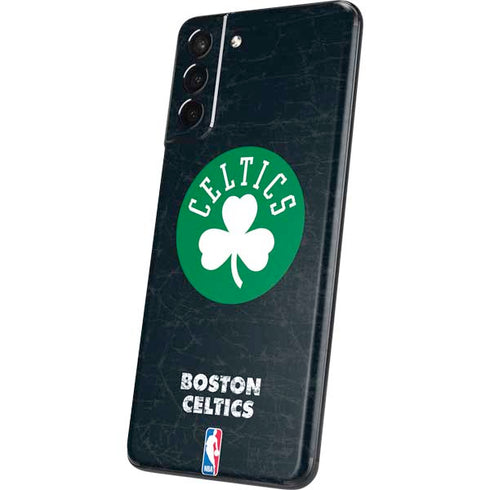 NBA Boston Celtics Black Secondary Logo Galaxy S21 5G Skin