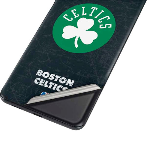 NBA Boston Celtics Black Secondary Logo Galaxy S21 5G Skin