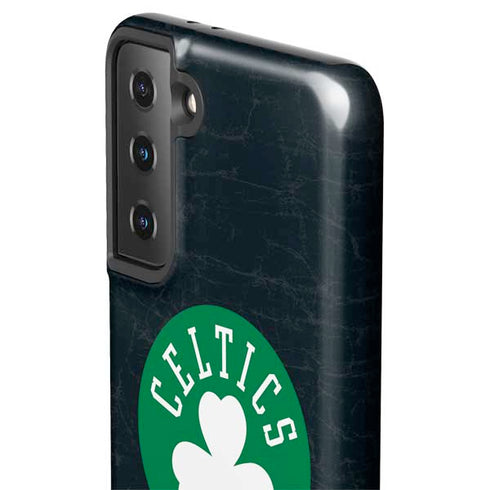 NBA Boston Celtics Black Secondary Logo Galaxy S21 FE Pro Case