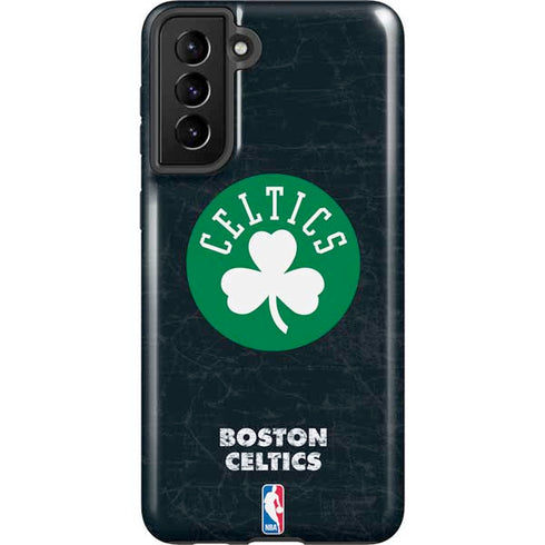 NBA Boston Celtics Black Secondary Logo Galaxy S21 Plus 5G Pro Case