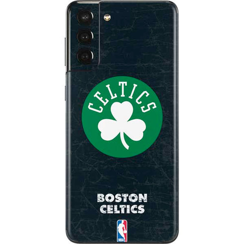 NBA Boston Celtics Black Secondary Logo Galaxy S21 Plus 5G Skin