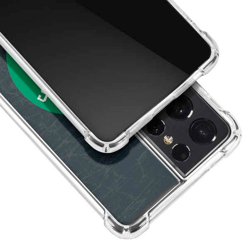 NBA Boston Celtics Black Secondary Logo Galaxy S21 Ultra 5G Clear Case