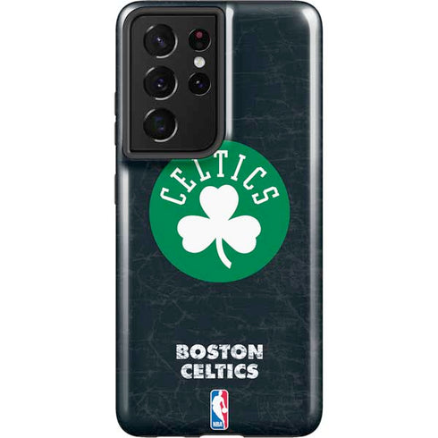 NBA Boston Celtics Black Secondary Logo Galaxy S21 Ultra 5G Pro Case