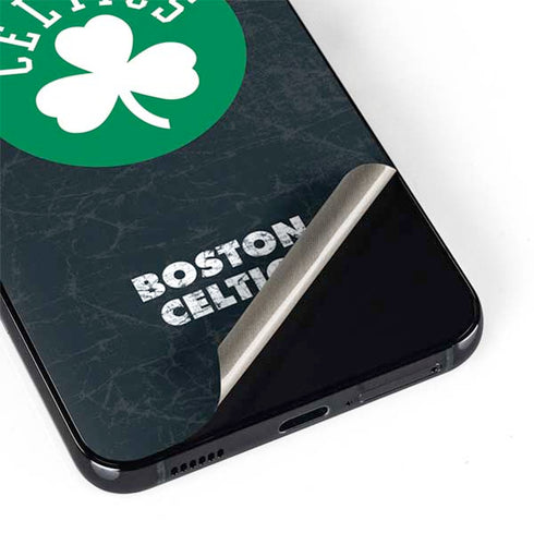 NBA Boston Celtics Black Secondary Logo Galaxy S22 Plus Skin