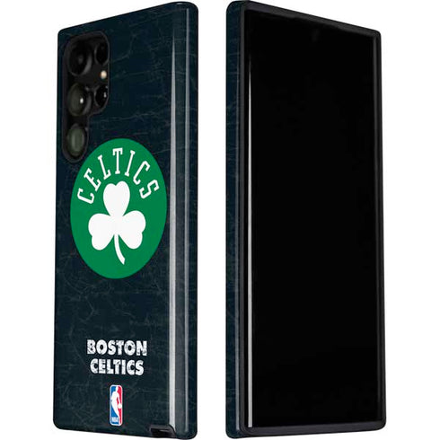 NBA Boston Celtics Black Secondary Logo Galaxy S22 Ultra Pro Case