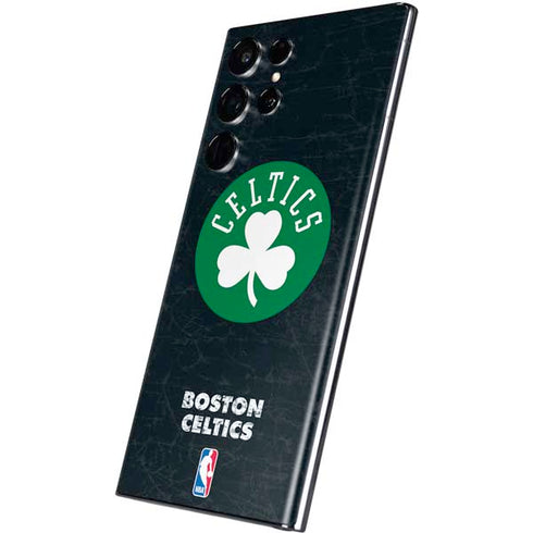 NBA Boston Celtics Black Secondary Logo Galaxy S22 Ultra Skin