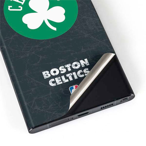 NBA Boston Celtics Black Secondary Logo Galaxy S22 Ultra Skin