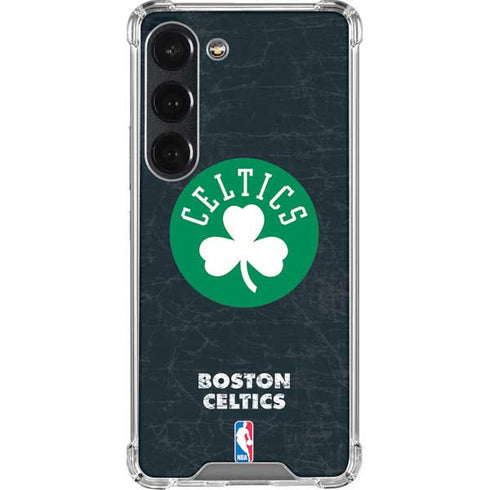 NBA Boston Celtics Black Secondary Logo Galaxy S23 Clear Case