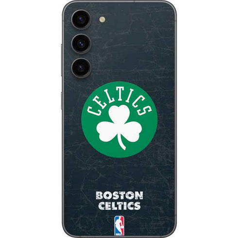 NBA Boston Celtics Black Secondary Logo Galaxy S23 Plus Skin