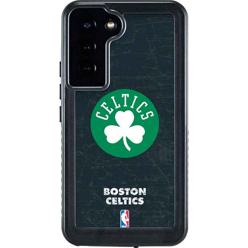 NBA Boston Celtics Black Secondary Logo Galaxy S23 Plus Waterproof Case