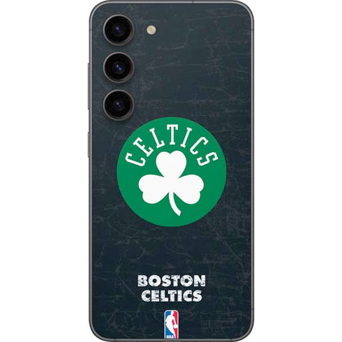NBA Boston Celtics Black Secondary Logo Galaxy S23 Skin