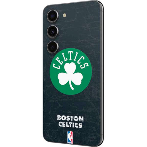 NBA Boston Celtics Black Secondary Logo Galaxy S23 Skin