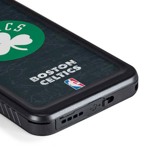 NBA Boston Celtics Black Secondary Logo Galaxy S23 Waterproof Case