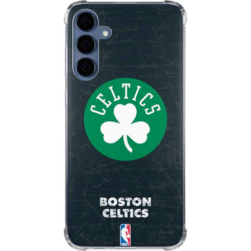 NBA Boston Celtics Black Secondary Logo Galaxy S24 Clear Case