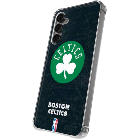 NBA Boston Celtics Black Secondary Logo Galaxy S24 Plus Clear Case
