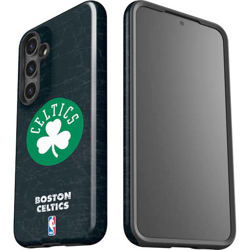 NBA Boston Celtics Black Secondary Logo Galaxy S24 Plus Impact Case