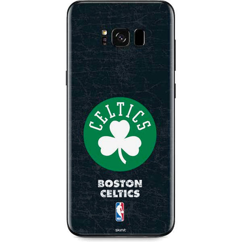 NBA Boston Celtics Black Secondary Logo Galaxy S8 Skin